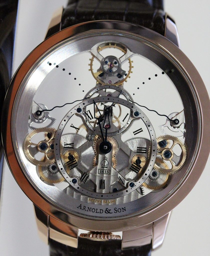This is the Arnold & Son Pyramid. The watch comes in Rosegold and in steel. I prefer the rosegold version.