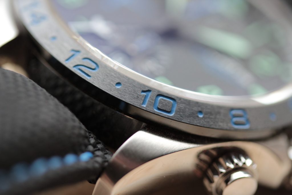 Fortis Dornier GMT chronograph engraved bezel