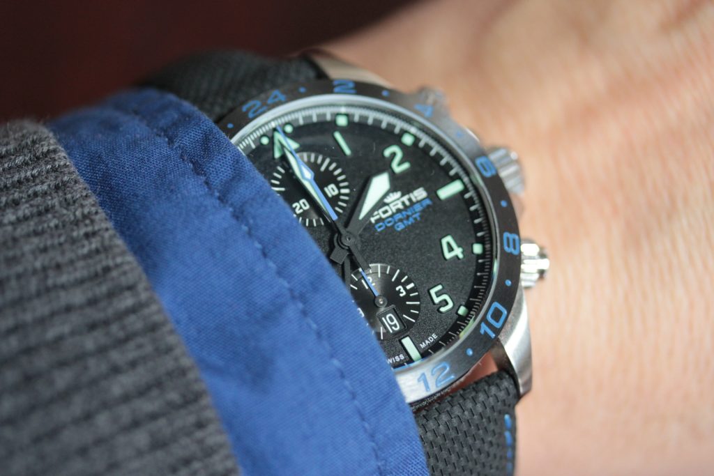 Fortis Dornier GMT chronograph wristshot
